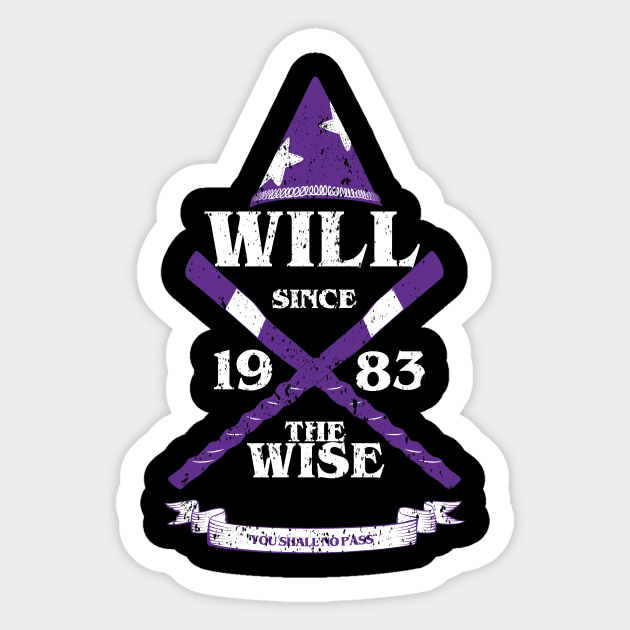 STRANGER THINGS 3: WILL THE WISE (GRUNGE STYLE) Sticker by FunGangStore